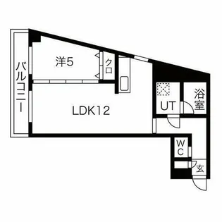 ハニーハイツ渡辺II【8階】の間取り