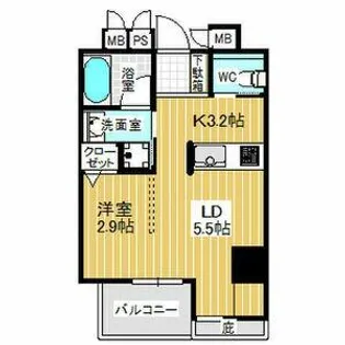 セレニティー星ヶ丘【4階】の間取り