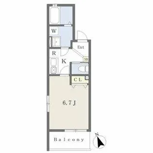 ワコーレヴィアーノ垂水EAST Ⅰ【201号室】の間取り