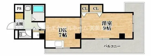 ふぁみーゆ東住吉【1階】の間取り