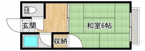 水口ハイツ【1階】の間取り