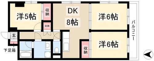 ロイヤルマンション本郷【301号室】の間取り