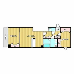 SUNNY SIDE 生玉【6階】の間取り