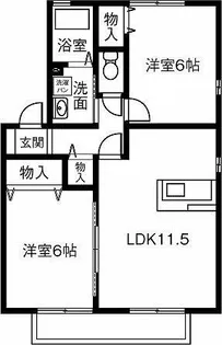 アネックス南棟【203号室】の間取り