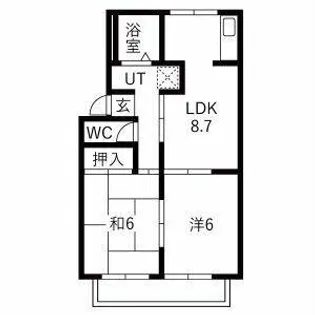 ニューシティ寛【2階】の間取り