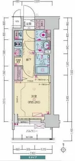 プレサンス堺筋本町ディスティニー【14階】の間取り