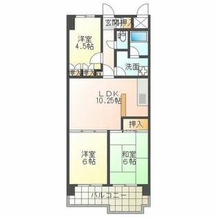 朝日プラザCITYウエストヒル神戸A棟【2階】の間取り