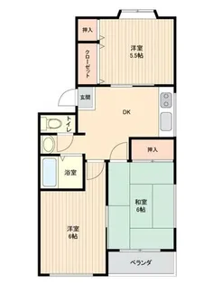 パークサンハイツ【201号室】の間取り