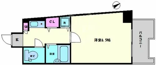 プレサンス梅田西【6階】の間取り