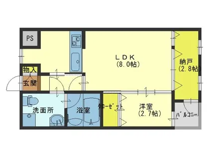 WESTRITZ巽(ウエストリッツタツミ)【4階】の間取り