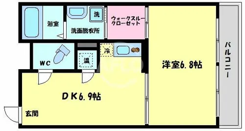 アーバンフラッツ瓦町【2階】の間取り