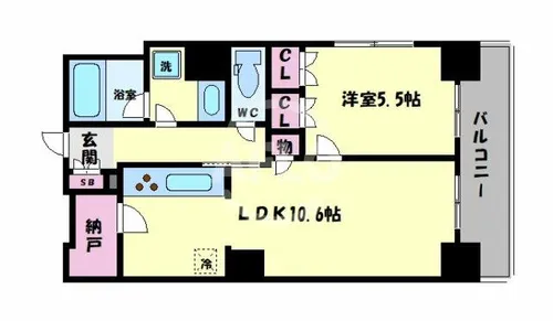 エル・セレーノ上本町レジデンス【13階】の間取り