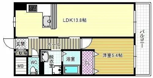 アモール【4階】の間取り