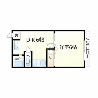 グランデール英Ⅱ【6階】の間取り
