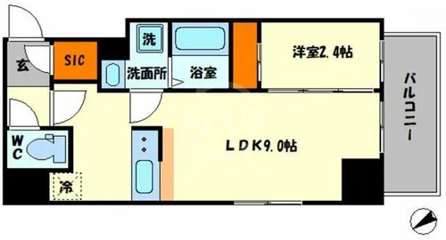 エスリードレジデンス大阪福島フロント【14階】の間取り