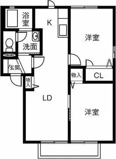 センターコート長野 A棟【102号室】の間取り