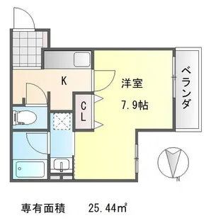 THE ROSE RES一乗寺【2階】の間取り