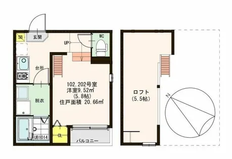 ハーモニーテラス本庄町【1階】の間取り