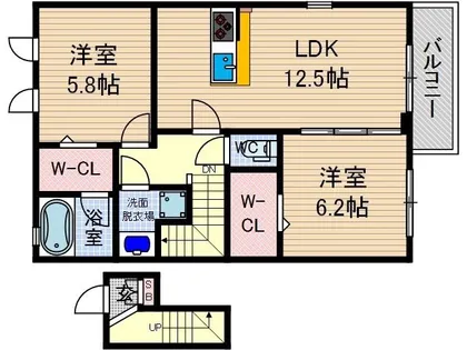 cherir上泉【2階】の間取り