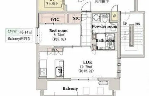 リンクハウス北梅田【8階】の間取り