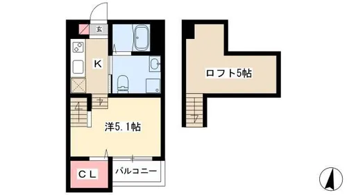 ルミエール柳森町【105号室】の間取り