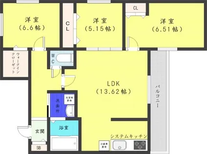 フェスタリア宮の森【4階】の間取り