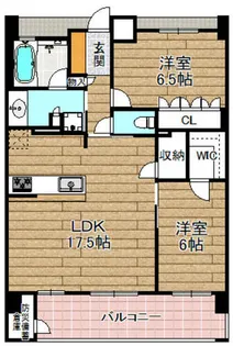 レ・ジェイド高槻南松原Bright【6F号室】の間取り