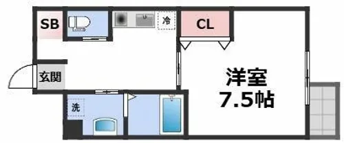 大阪府大阪市西区西本町1丁目【マンション】の間取り