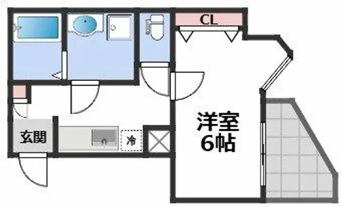 BLUE西長堀【5階】の間取り