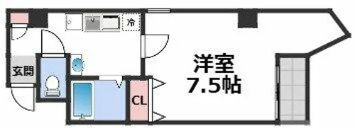 ラ・フォンテ阿波座【6階】の間取り