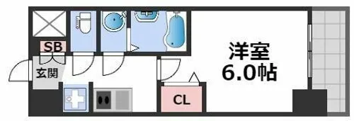 プレサンス南堀江ザ・センス【4階】の間取り