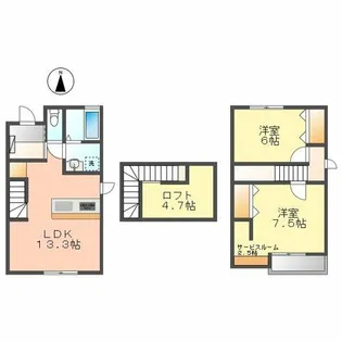 プラシード五才美【3号室】の間取り