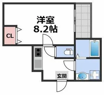 サムティ阿波座Lusso【6階】の間取り