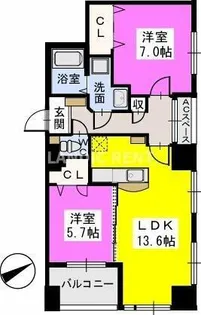 ベイシック薬院【9階】の間取り