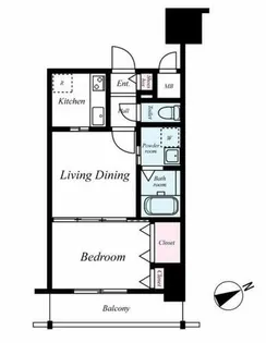 エンクレスト吉塚駅前Ⅱ【9階】の間取り