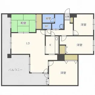 アルファスクエア円山【10階】の間取り