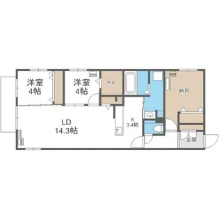 アルファスクエア円山北2条【403号室】の間取り