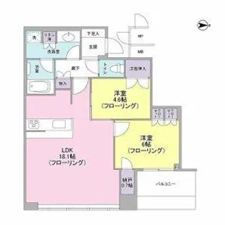 シティタワー大阪天満【37階】の間取り