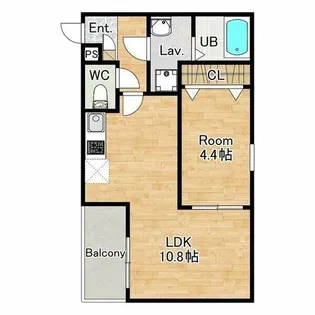 ジーメゾン名古屋楠味鋺アノリス【203号室】の間取り