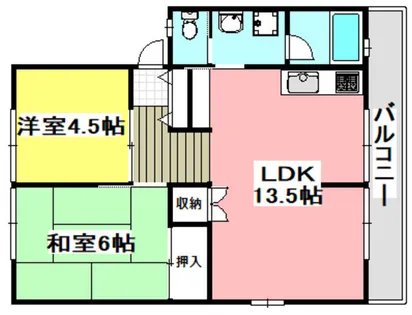 PETERHODA南春日丘【2階】の間取り