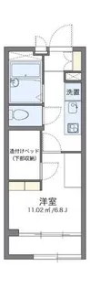 レオパレス喜連北【1階】の間取り