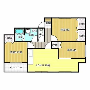 T’sコート土師ノ里【4階】の間取り