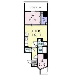 ネオ ツリー レジデンス難波【3階】の間取り