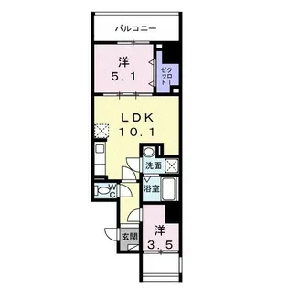 ネオ ツリー レジデンス難波【6階】の間取り