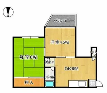 ヨジマコーポ【2階】の間取り