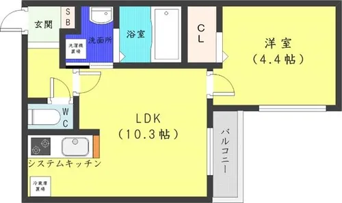 HALEXCELLENT【1階】の間取り