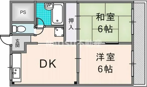 サンライフ若江本町【305号室】の間取り