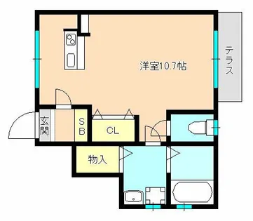 メゾン朝霧【1階】の間取り