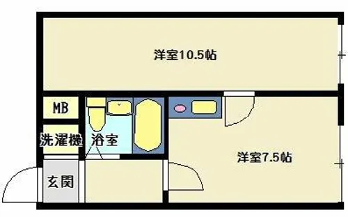 ヨーロピアン西明石【101号室】の間取り