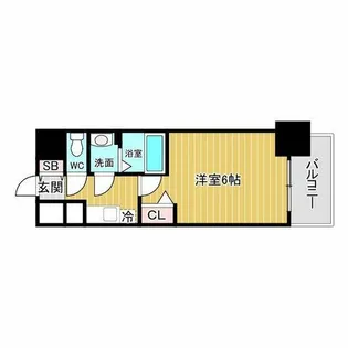 プレサンス塚本駅前【7階】の間取り